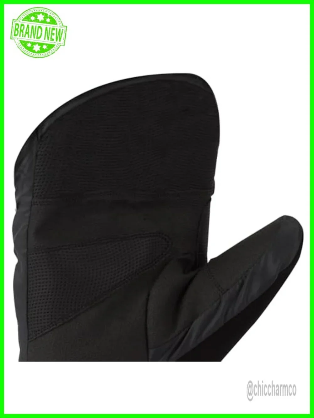 Waterproof Insulated Quilted Knit Cuff Mitten with Nose Wipe